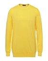 Drumohr Man Sweater Ocher Size 44 Lambswool In Yellow