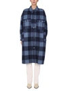 Isabel Marant Étoile Navy & Blue Check Fontizi Coat In Blue