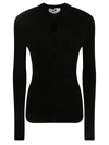 Msgm Magl Colloalto Pop Chenille Nero In Black