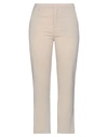 Merci .., Woman Pants Beige Size 8 Polyester, Viscose, Elastane