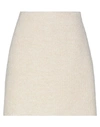 THEORY THEORY WOMAN MINI SKIRT IVORY SIZE 6 VIRGIN WOOL, ACRYLIC, POLYESTER, POLYAMIDE, ALPACA WOOL,13610692FC 10