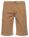 40weft Man Shorts & Bermuda Shorts Camel Size 36 Cotton, Elastane In Beige