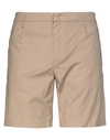 Dondup Man Shorts & Bermuda Shorts Khaki Size 34 Lyocell, Cotton, Elastane In Beige