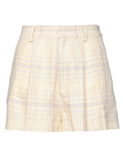 Isabel Marant Étoile Marant Étoile Woman Shorts & Bermuda Shorts Light Yellow Size 4 Linen