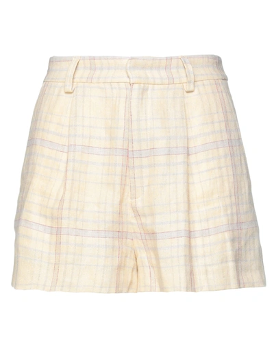 Isabel Marant Étoile Marant Étoile Woman Shorts & Bermuda Shorts Pastel Yellow Size 4 Linen