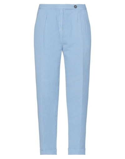 Massimo Alba Cropped Pants In Sky Blue