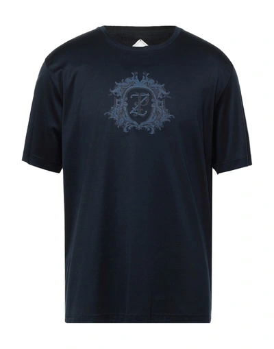 Pal Zileri T-shirts In Dark Blue