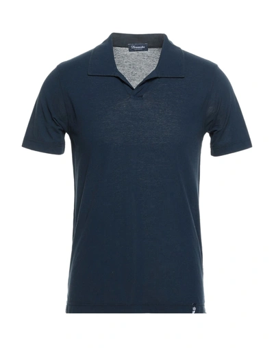 Drumohr Polo Shirts In Dark Blue