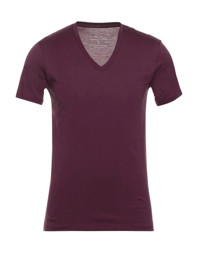Armani Exchange T-shirts In Mauve