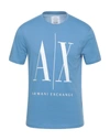 Armani Exchange T-shirts In Sky Blue