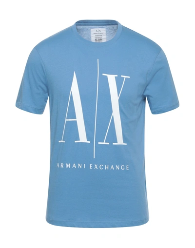 Armani Exchange T-shirts In Sky Blue
