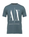 Armani Exchange T-shirts In Slate Blue