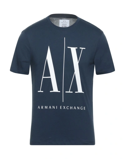 Armani Exchange T-shirts In Pastel Blue