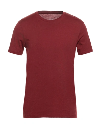 Armani Exchange T-shirts In Brick Red