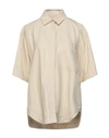 Loulou Studio Shirts In Beige