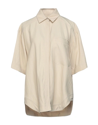 Loulou Studio Shirts In Beige