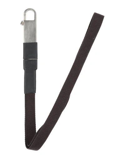 Rick Owens Key Rings In Dark Brown