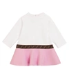 FENDI BABY COTTON SWEATSHIRT DRESS,P00597188