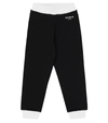 Balmain Black Kids Joggers With Contrast Logo And Profiles In Black