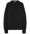 The Row Ophelia Wool And Cashmere-blend Sweater In Charcoal