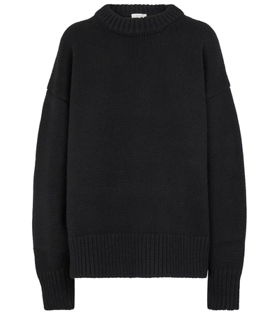 The Row Ophelia Wool And Cashmere Sweater In Schwarz