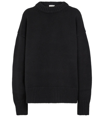The Row Ophelia Wool And Cashmere-blend Sweater In Charcoal