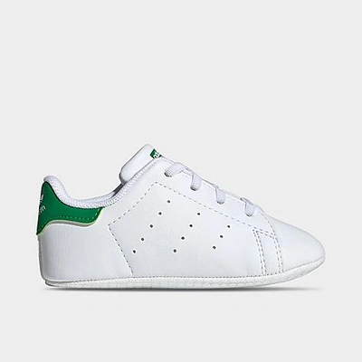 Adidas Originals Babies' Adidas Infant Originals Stan Smith Casual Crib Shoes In Footwear White/footwear White/green
