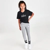 Nike Kids'  Girls' Sportswear Favorites High-rise Leggings In Carbon Heather/white