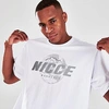 Nicce Men's Global Wanderer Print T-shirt In White/reflective
