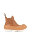 Stella Mccartney Duck Rubber-trimmed Vegetarian Leather Chelsea Boots In Leather
