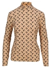 Marine Serre Crescent Moon-print Recycled-jersey T-shirt In Tan Moon