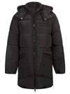 Ganni Black Down Jacket In Recycled Nylon And Pockets In Black
