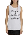 DOLCE & GABBANA WHITE DG LOVES YOU TOP,F8K88TG7XAV W0800