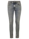 Represent Stonewashed Slim-fit Jeans In Blue/cream