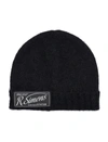 Raf Simons Logo-patch Beanie Hat In Black