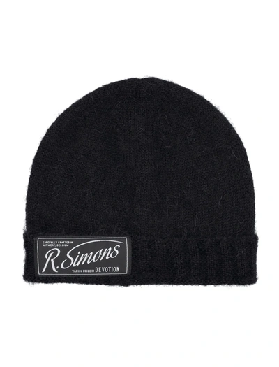 RAF SIMONS LABEL KNIT BEANIE,212846500010099