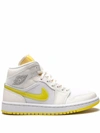 Jordan Air  1 Mid Se "voltage Yellow" Sneakers In White
