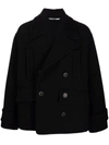 VALENTINO DOUBLE-BREASTED VIRGIN WOOL-BLEND COAT