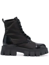 Premiata Lace-up Chunky-sole Boots In Black
