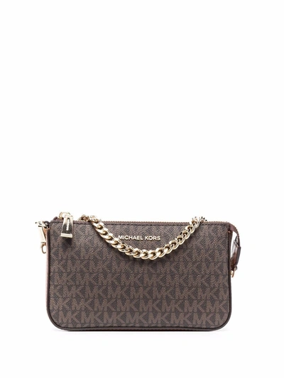 Michael Michael Kors Jet Set Shoulder Bag In 褐色