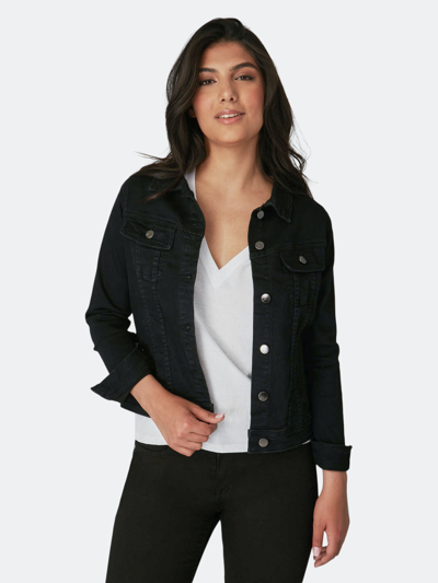 Lola Jeans Gabriella-blk Classic Denim Jacket In Black