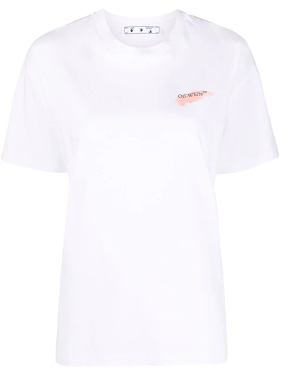 Off-white Logo-print Short-sleeve T-shirt In White