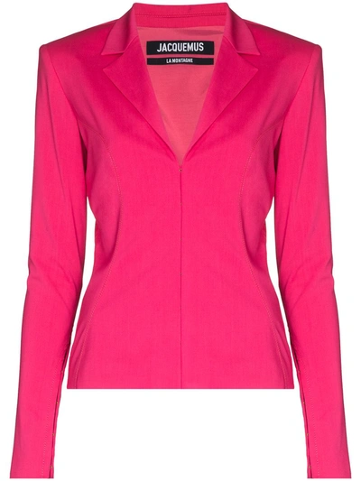 Jacquemus La Veste Obiou Pink Wool Blazer