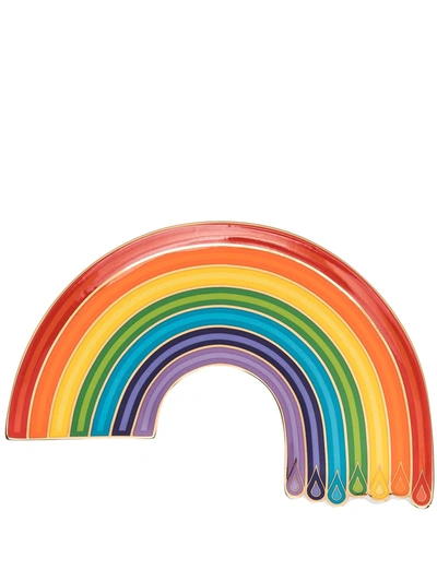 Jonathan Adler Dripping Rainbow Trinket Tray In 红色