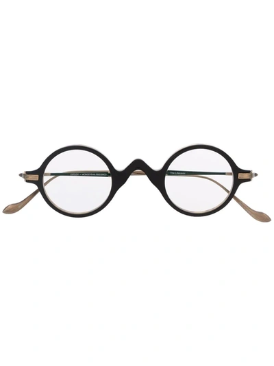 Matsuda Round Tortoiseshell Glasses In Schwarz