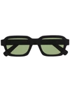 Retrosuperfuture Caro Rectangular Sunglasses In 黑色