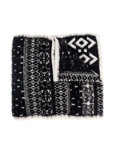 Moncler Geometric-patterned Knitted Scarf In Multi