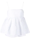 Cecilie Bahnsen Blossom Matelasse Selena Top In 白色