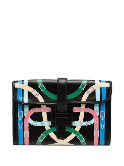 Pre-owned Hermes  Jige Clutch Bag In 黑色