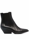 DEL CARLO MID-HEEL LEATHER BOOTS